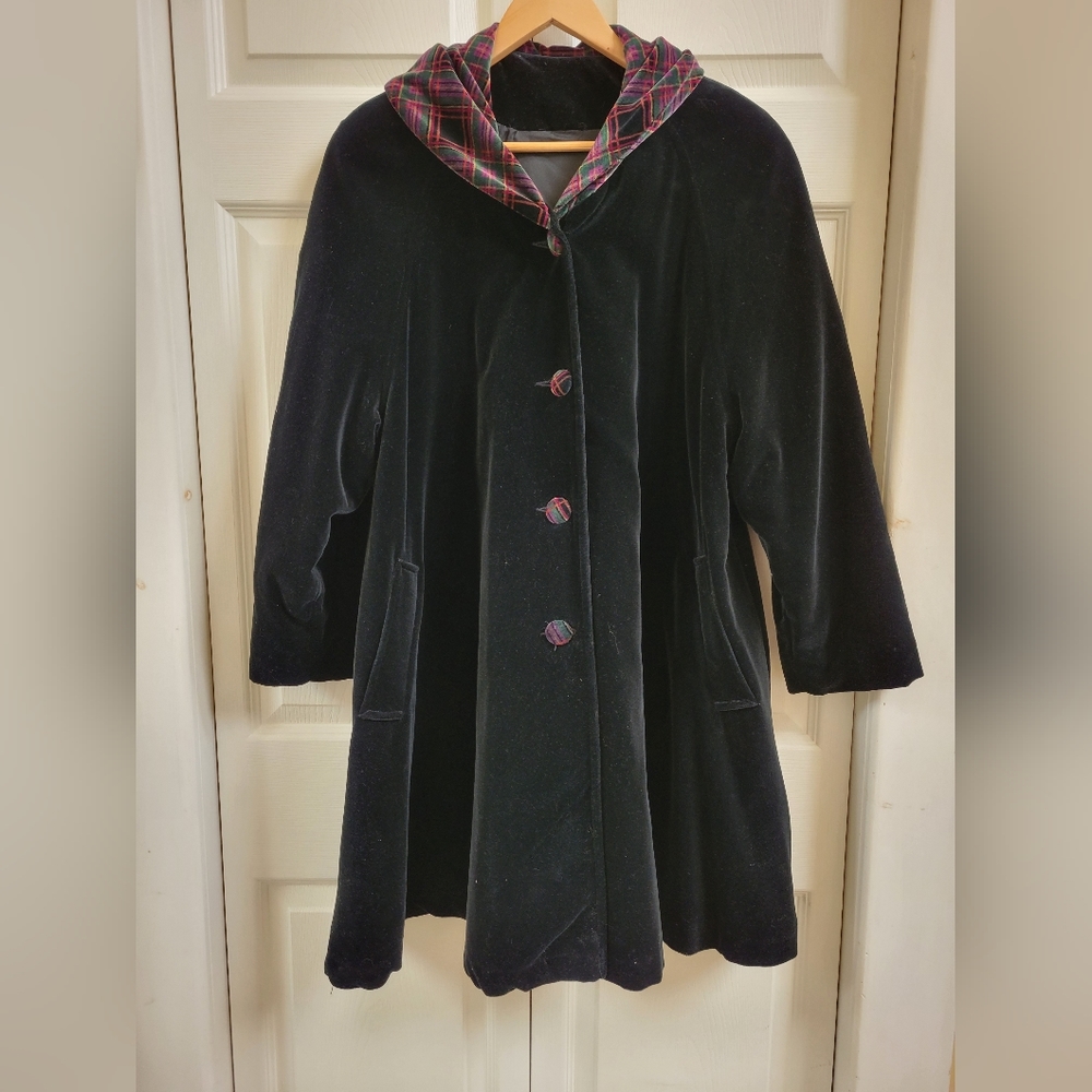 Velvet A-Line Coat